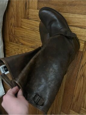 Frye Dark Brown Leather Ankle Boots